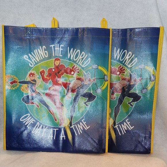 2 Reusable Marvel Iron Man Recycle bags - set of 2 - - Picture 3 of 6